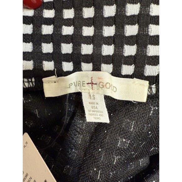 Anthropologie Maeve Halter Black Cream Dot Print Maxi Dress High Low Hem Sz Xs - Picture 8 of 9